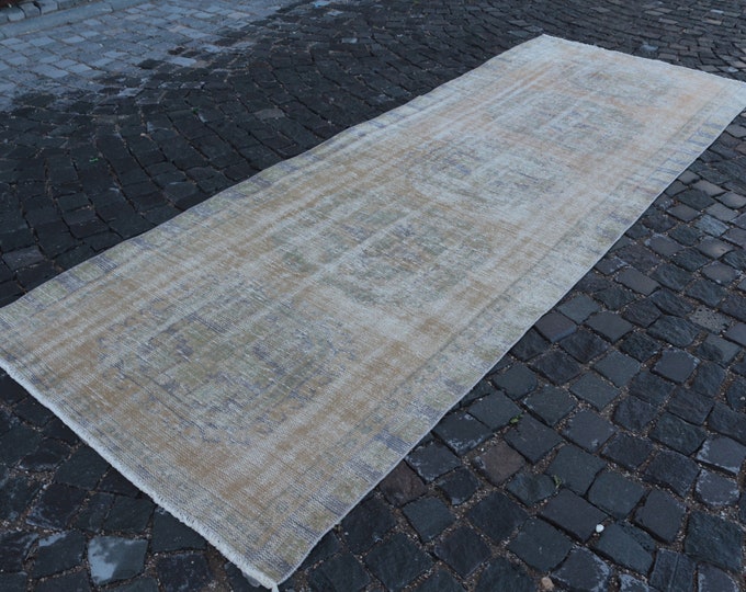 Vintage rug, Turkish rug, Runner Rug, Hallway rug, Wool rug, Handmade rug, Carpet, Kilim, Home decor | 120 x 336 cm = 3,9 x 11,0 ft