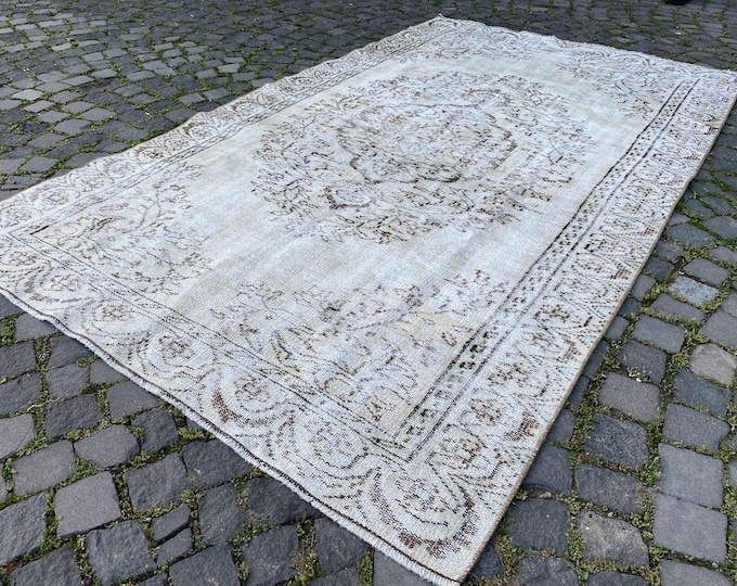 163 x 272 cm = 5,3 x 8,9 ft Vintage rug, Antique Persian rug, Turkish rug, Oushak  rug, Wool rug, Handmade rug, Carpet, Kilim, Home decor