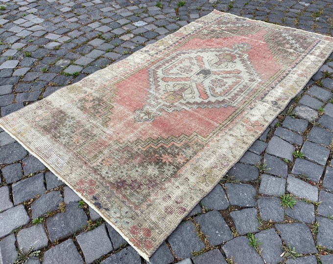 Turkish rug, Vintage rug, Area Rug, Home decor, Wool rug, Handmade rug, Carpet, Kilim | 1| 100 x 186 cm = 3,2 x 6,1 ft
