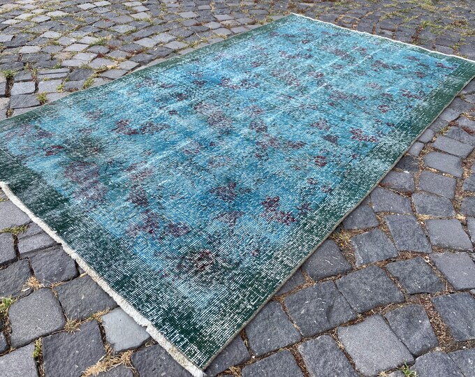 Oriental rug, Turkish rug, Vintage rug, Area Rug, Home decor, Wool rug, Handmade rug, Carpet, Kilim, Decor rug 112 x 194 cm = 3,6 x 6,3 ft