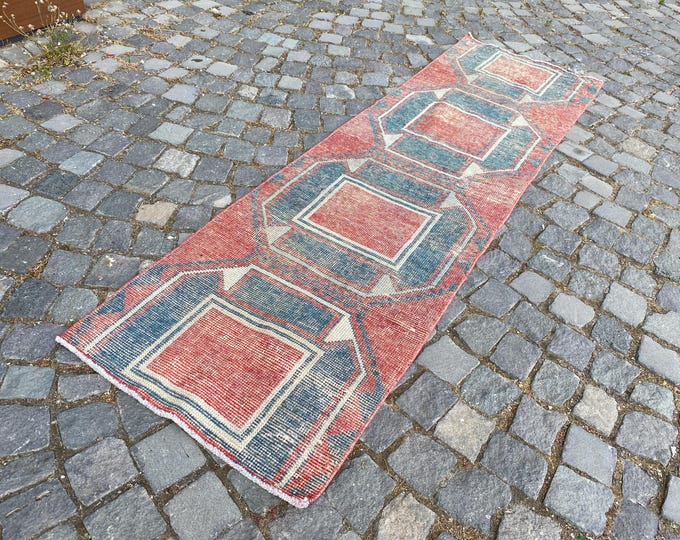 Runner Rug, Turkish rug, Vintage rug, Hallway rug, Wool rug, Handmade rug, Carpet, Kilim, Home deco