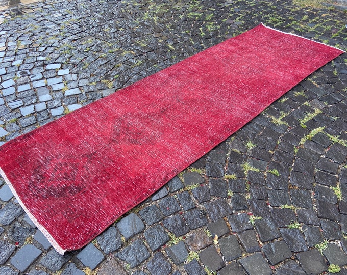 3,1 x 9,5 ftVintage rug, Turkish rug, Runner Rug, Hallway rug, Wool rug, Handmade rug, Carpet, Kilim, Home decor | 95 x 290 cm