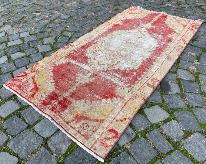 Area Rug, Turkish rug, Home decor, Vintage rug, Wool rug, Handmade rug, Carpet, Kilim | 78 x 165 cm = 2,5 x 5,4 ft