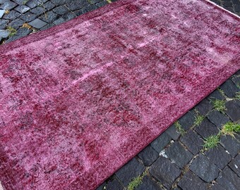Vintage Turkish Rug, Distressed Pink Carpet, Small Area Rug - Etsy
