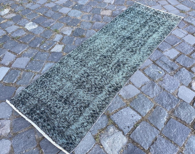 Runner Rug, Turkish rug, Vintage rug, Hallway rug, Wool rug, Handmade rug, Carpet, Kilim, Home decor 47 x 140 cm = 1,5 x 4,5 ft