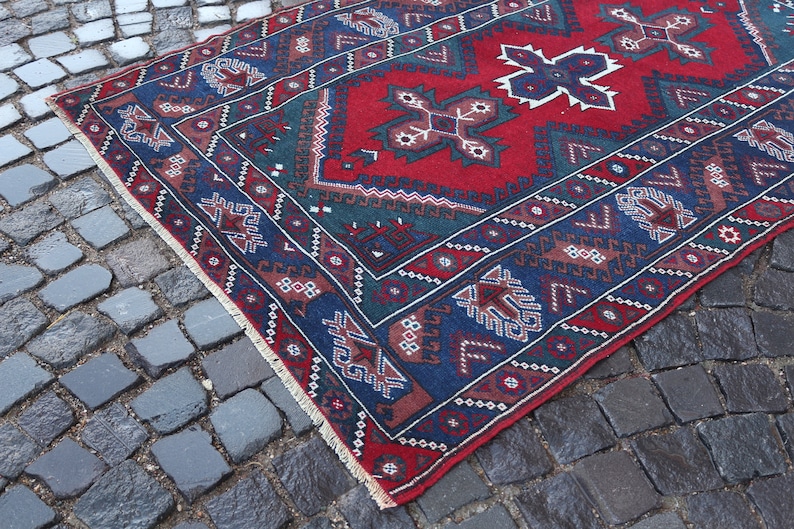 Area Rug Kilim Home decor Wool rug Turkish rug Carpet Handmade rug Vintage rug 4.3 x 6.4 ft = 133 x 198 cm