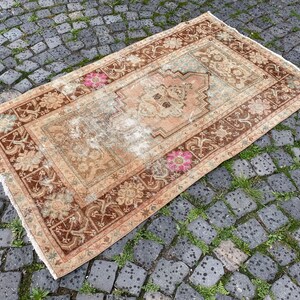 Turkish Vintage Rug, Handmade Area Rug, Handknotted Wool Rug