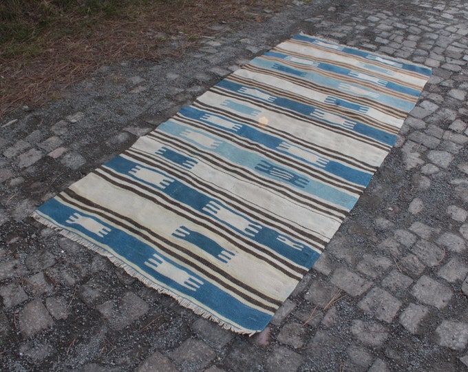 Vintage kilim rug, Turkish kilim rug, Area kilim, Kilim rug, Handmade kilim, Wool kilim  FREE SHİPPİNG !! 3'0'' x 6'9'' = 93 cm x 213 cm