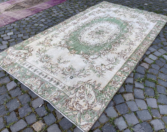167 x 292 cm = 5,4 x 9,5 ft Oriental Turkish rug, Large rug, Oushak  rug, Turkish rug, Vintage rug, Wool rug, Handmade rug, Bohemian rug |