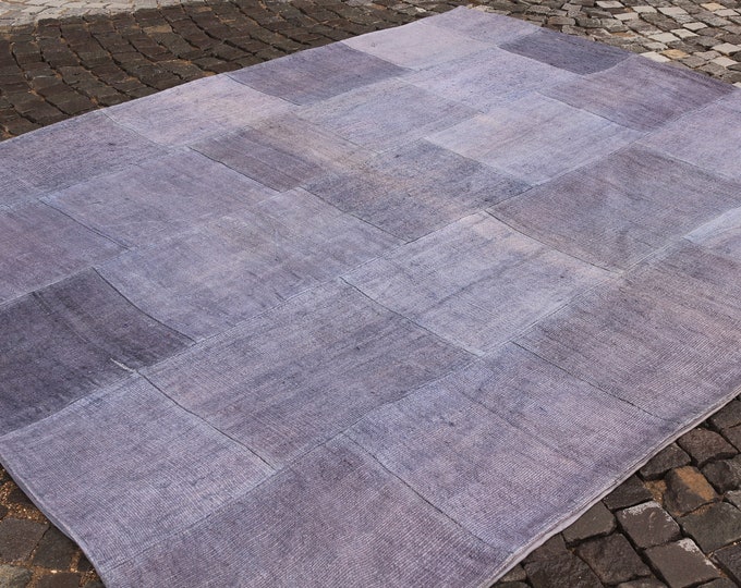 7,7 x 9,6 ft, Linen Large rug, Oushak  rug, Turkish rug, Vintage rug, Wool rug, Handmade rug, Carpet, Kilim, Home decor | 238 x 295 cm
