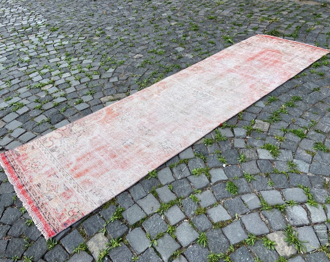 2,8 x 9,7 ft,Handmade rug, Runner rug, Wool rug, Turkish rug, Corridor rug, Bohemian rug, Home decor, Carpet, Decor rug | 86 x 296 cm
