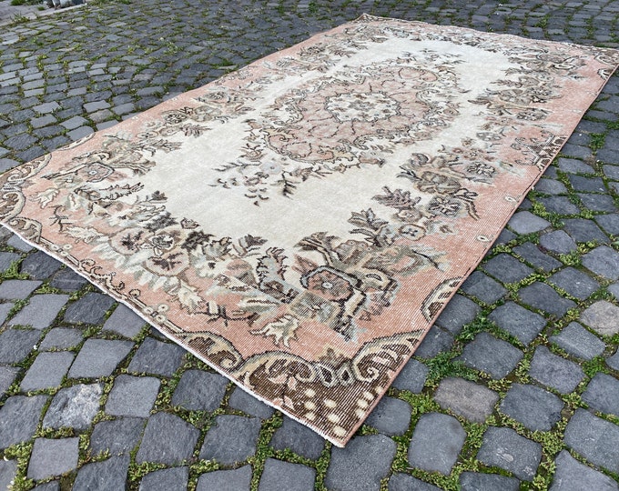 153 x 255 cm = 5,0 x 8,3 ft Handmade bohemian wool rug, Turkish vintage large rug, Living room rug, Home decor carpet |