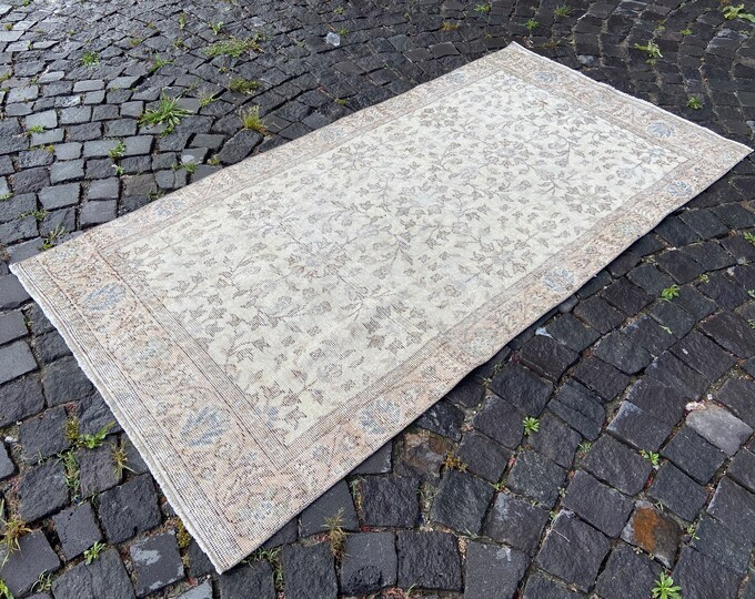 Handmade rug, Wool rug, Area Rug, Turkish rug, Home decor, Vintage rug,  Carpet, Kilim | 107 x 206 cm = 3,5 x 6,7 ft