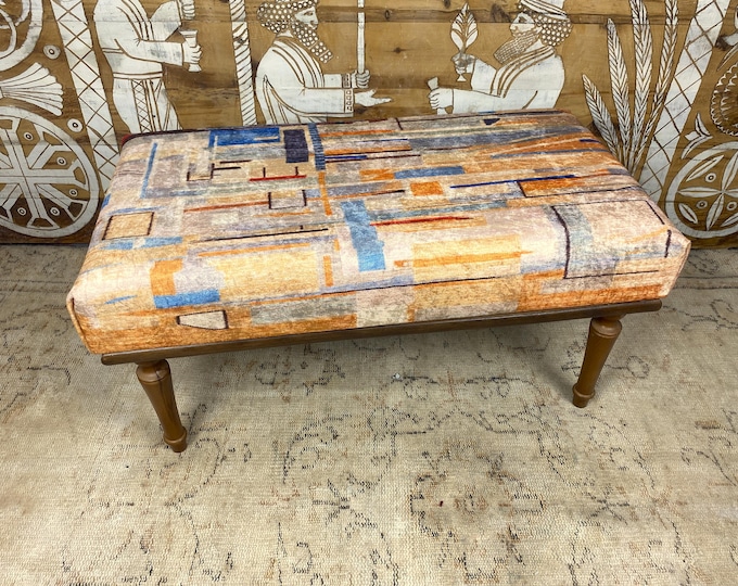 handmade ottoman bench  vintage ottoman footsool upholstered bench table ottomans poufs kilim bench piano bench entryway bench coffee table