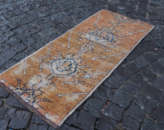 Runner Rug, Turkish rug, Vintage rug, Home decor, Wool rug, Handmade rug, Carpet, Kilim | 61 x 133 cm = 2,0 x 4,3 ft
