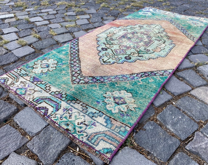 Bohemian rug, Area Rug, Turkish rug, Home decor, Vintage rug, Wool rug, Handmade rug, Carpet, Kilim 61 x 148 cm = 2,0 x 4,8 ft