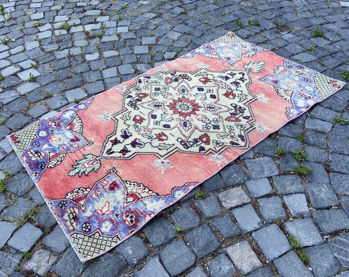 Handmade rug, Wool rug, Area Rug, Turkish rug, Home decor, Vintage rug,  Carpet, Kilim | 85 x 152 cm = 2,7 x 4,9 ft