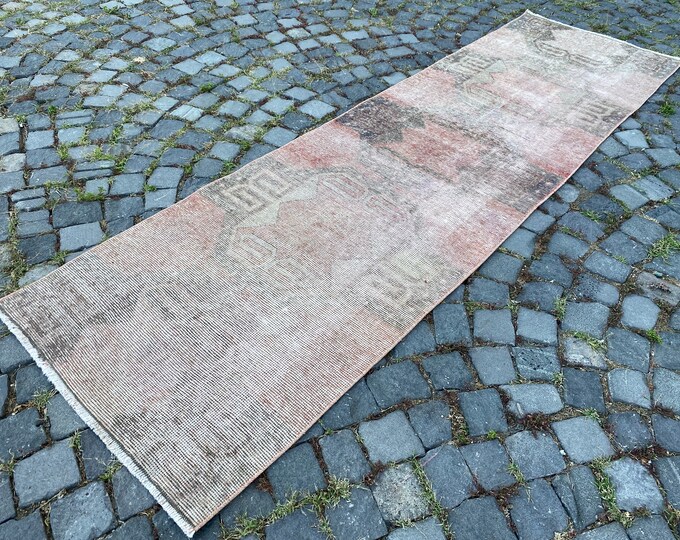 Vintage rug, Turkish rug,  Runner Rug, Hallway rug, Wool rug, Handmade rug, Carpet, Kilim, Home decor | 81 x 269 cm = 2,6 x 8,8 ft