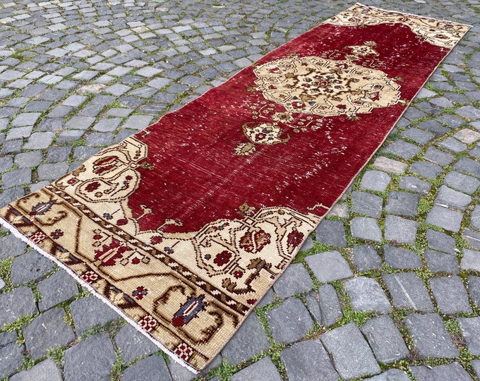 Geometric rug, Runner rug, Turkish rug, Natural dyed rug, Bohemian rug, Decor rug, Entyway rug, Corridor rug | 81 x 279 cm = 2,6 x 9,1 ft