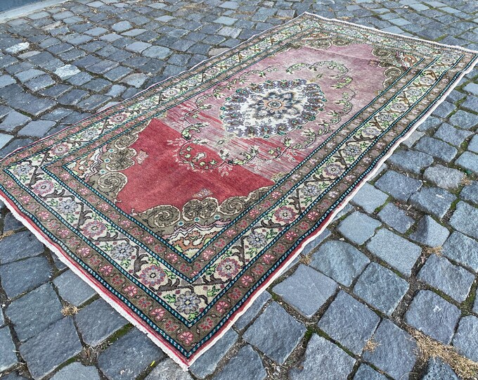 housewarming rug handmade rug turkish rug rugs for bedroom vintage runner rug antique rug farmhouse rug 96 x 177 cm = 3,1 x 5,8 ft