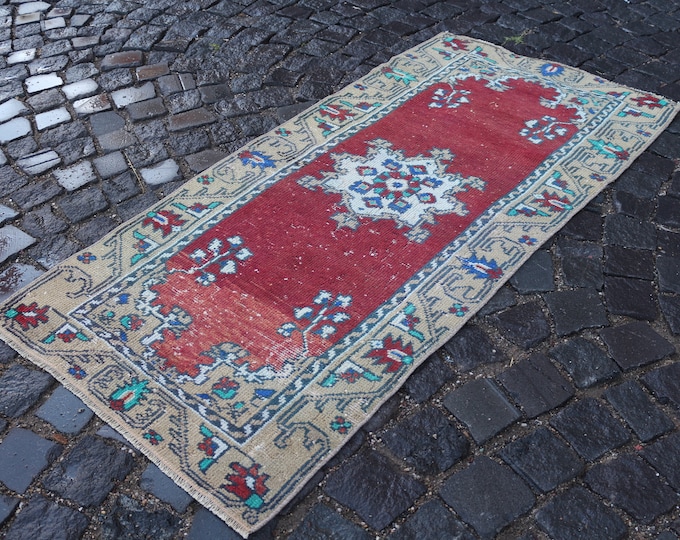 2.3 x 5.1 ft, Vintage rug, Area Rug, Turkish rug, Home decor, Wool rug, Handmade rug, Carpet, Kilim |77 x 157 cm