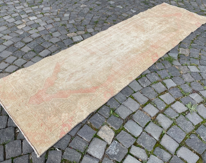 2,6 x 9,1 ft, Wool runner rug, Kitchen rug, Handmade rug, Living room rug, Ethnic rug, Geometric rug | 82 x 280 cm