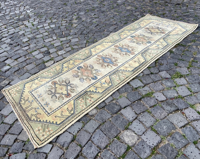 2,8 x 8,0 ft, Turkish runner rug, Bohemian kitchen rug, Vintage decor carpet, Hallway rug, For entryway bedroom rug | 86 x 244 cm