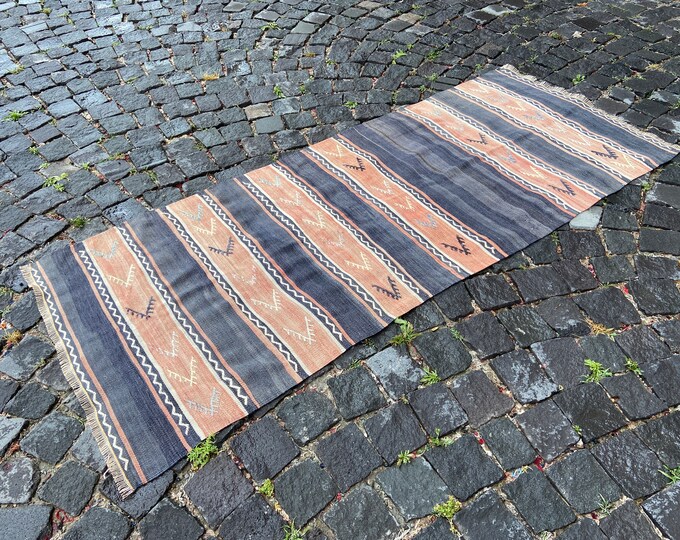 Boho rug, Interior Décor, Turkish runner rug, Handmade wool rug, Vintage rug, Doormats, Hand knotted rug,Carpet | 76 x 178 cm = 2,4 x 5,8 ft