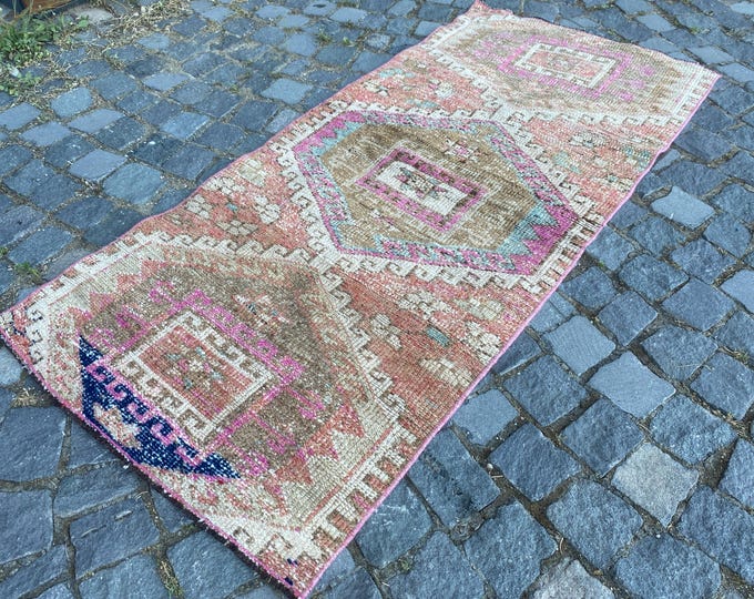 Turkish handmade rug, Bohemian wool rug, Kitchen carpet, Decor rug, Entryway rug | 77 x 171 cm = 2,5 x 5,6 ft