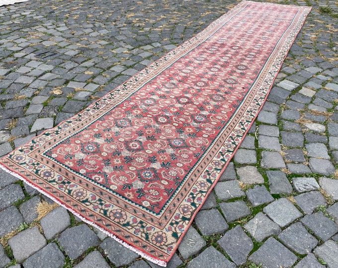 Home decor, Turkish rug, Vintage rug, Runner Rug, Hallway rug, Wool rug, Handmade rug, Carpet, Kilim | 84 x 367 cm = 2,7 x 12, ft