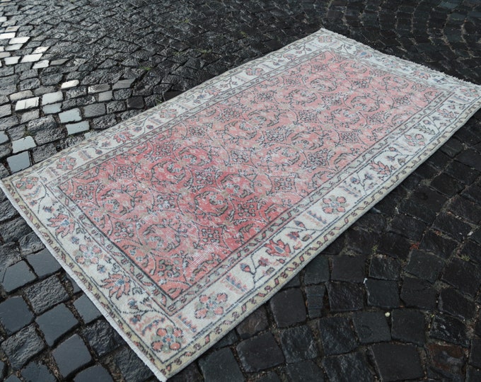 Carpet, Turkish rug, Handmade rug, Area rug, Kilim, Vintage rugs, Wool rug, Bohemian rug | 110 x 196 cm = 3,6 x 6,4 ft