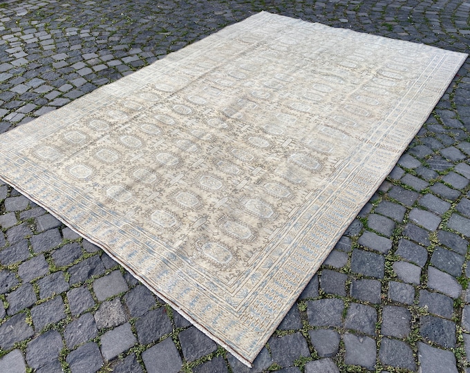 178 x 274 cm = 5,8 x 8,9 ft Oriental Turkish rug, Large rug, Oushak  rug, Turkish rug, Vintage rug, Wool rug, Handmade rug, Bohemian rug |