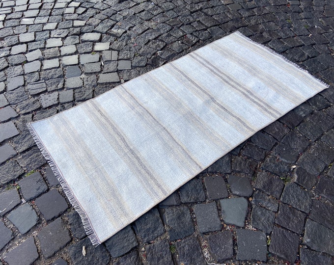 Turkish kilim, Vintage kilim, Area Kilim, Kilim, Handmade kilim, Turkish rug, Wool rug, Home decor | 71 x 143 cm = 2,3 x 4,6 ft