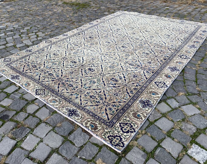 Turkish rug, Rug, Oushak rug, Large area rug, Vintage rug, Handmade rug, Wool rug FREE SHİPPİNG !! 175 x 272 cm = 5,7 x 8,9 ft