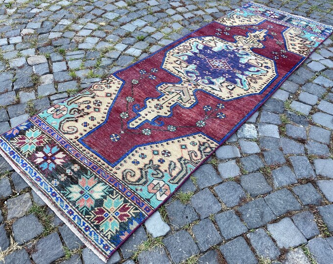 Handmade rug, Runner rug, Wool rug, Turkish rug, Corridor rug, Bohemian rug, Home decor, Carpet, Decor rug 83 x 240 cm = 2,7 x 7,8 ft