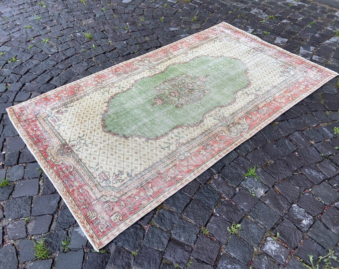 Area Rug, Turkish rug, Home decor, Vintage rug, Wool rug, Handmade rug, Carpet, Kilim | 116 x 206 cm = 3,8 x 6,7 ft