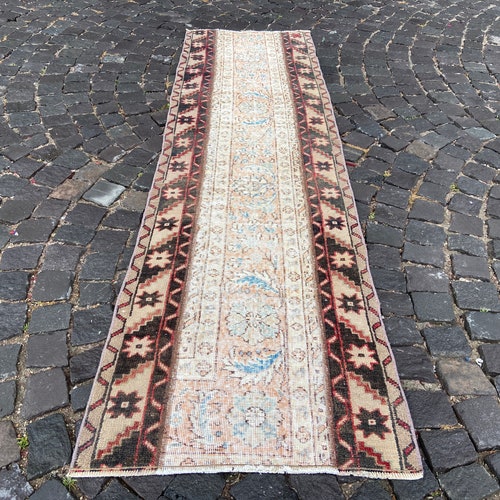 Runner Rug, Turkish rug, Vintage rug, Hallway shops rug, Wool rug, Handmade rug, Carpet, Kilim, Home decor | 70 x 246 cm = 2,2 x 8,0 ft