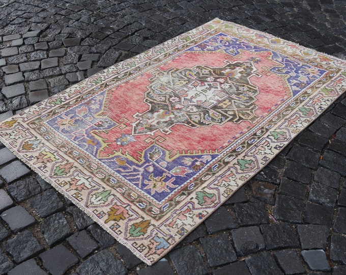 Turkish rug, Vintage rug, Area Rug, Home decor, Wool rug, Handmade rug, Carpet, Kilim | 107 x 173 cm = 3,4 x 5,6 ft