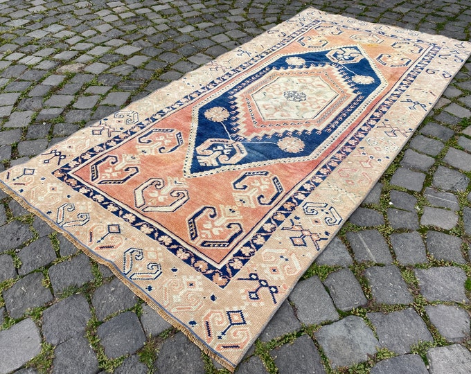 99 x 202 cm = 3,2 x 6,6 ft,Wool rug, Area Rug, Turkish rug, Home decor, Vintage rug,  Handmade rug, Carpet, Kilim