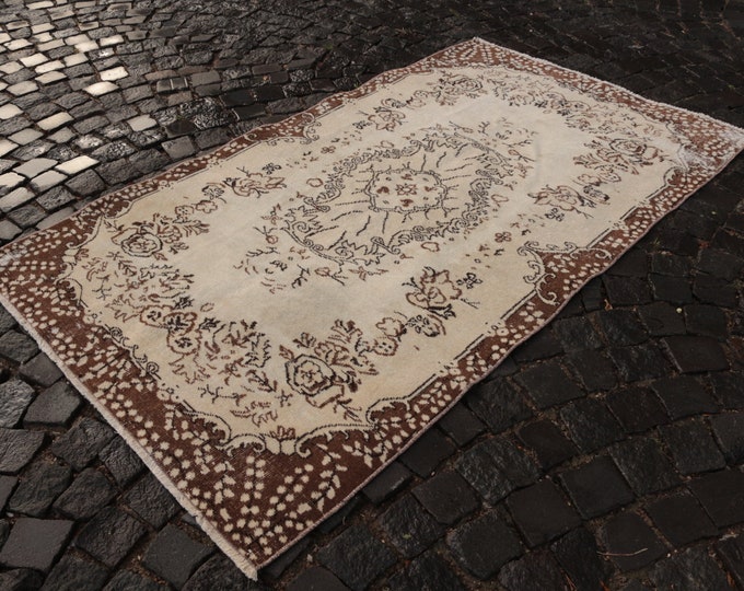 Turkish rug, Vintage rug, Area Rug, Home decor, Wool rug, Handmade rug, Carpet, Kilim | 116 x 202 cm = 3,8 x 6,6 ft