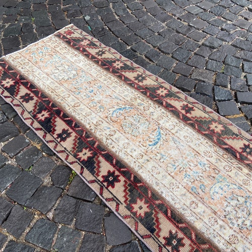 Runner Rug, Turkish rug, Vintage rug, Hallway shops rug, Wool rug, Handmade rug, Carpet, Kilim, Home decor | 70 x 246 cm = 2,2 x 8,0 ft