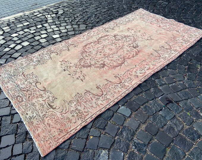 Oushak Rug, Handmade Wool Rug, Turkish Rug Large, Bohemian Rug, Carpet Kilim Rug, Vintage Rug, Area Rug, 201 x 313 cm = 6,5 x 10,2 ft