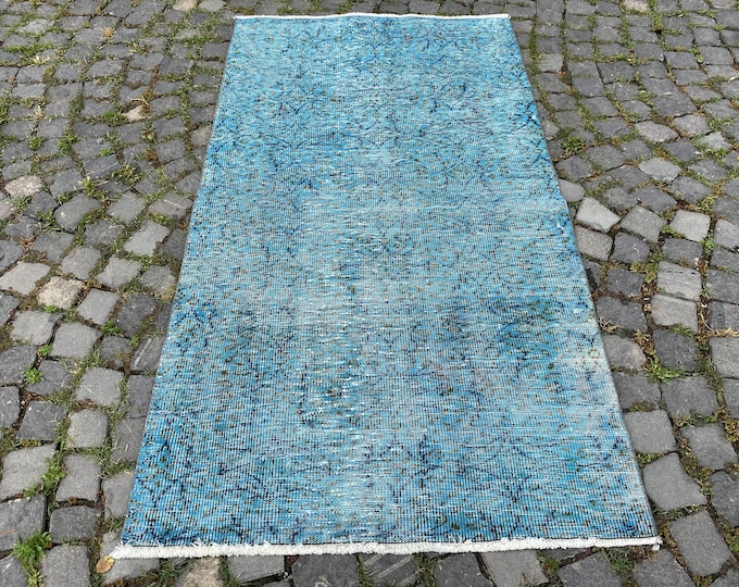 Handmade area rug, Turkish vintage rug, Bohemian carpet, Kitchen rug, Entryway rug, Carpet, Geometric rug 106 x 191 cm = 3,4 x 6,2 ft
