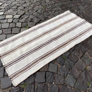 Turkish kilim, Vintage kilim, Area kilim, Home decor, Wool kilim, Handmade rug, Carpet, Kilim | 60 x 128 cm = 1,9 x 4,1 ft