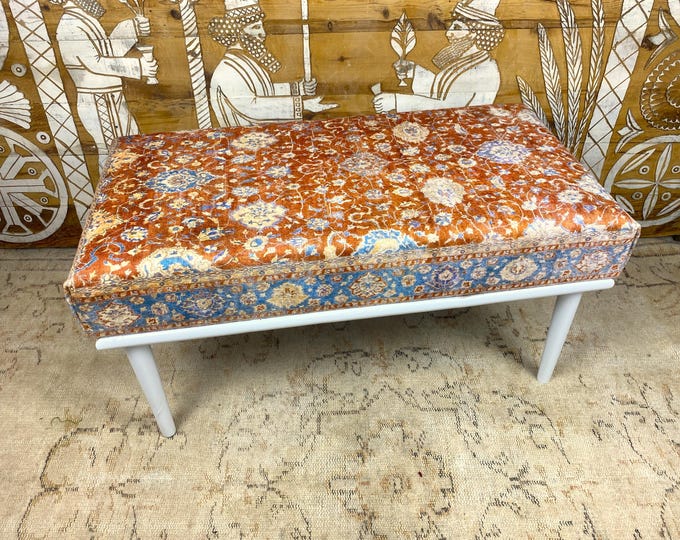 handmade ottoman bench  vintage ottoman footsool upholstered bench table ottomans poufs kilim bench piano bench entryway bench coffee table