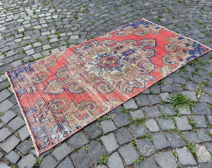 3,3 x 6,1 ft,Turkish rug, Vintage rug, Area Rug, Home decor, Wool rug, Handmade rug, Carpet, Kilim | 102 x 187 cm