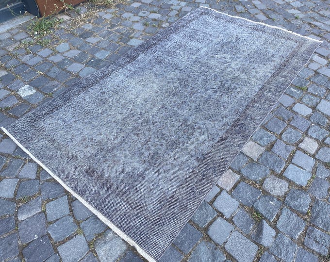 Turkish rug, Vintage rug,  Area rug , Wool rug,  Boho decor, Handmade Carpet | 110 x 203 cm = 3,6 x 6,6 ft