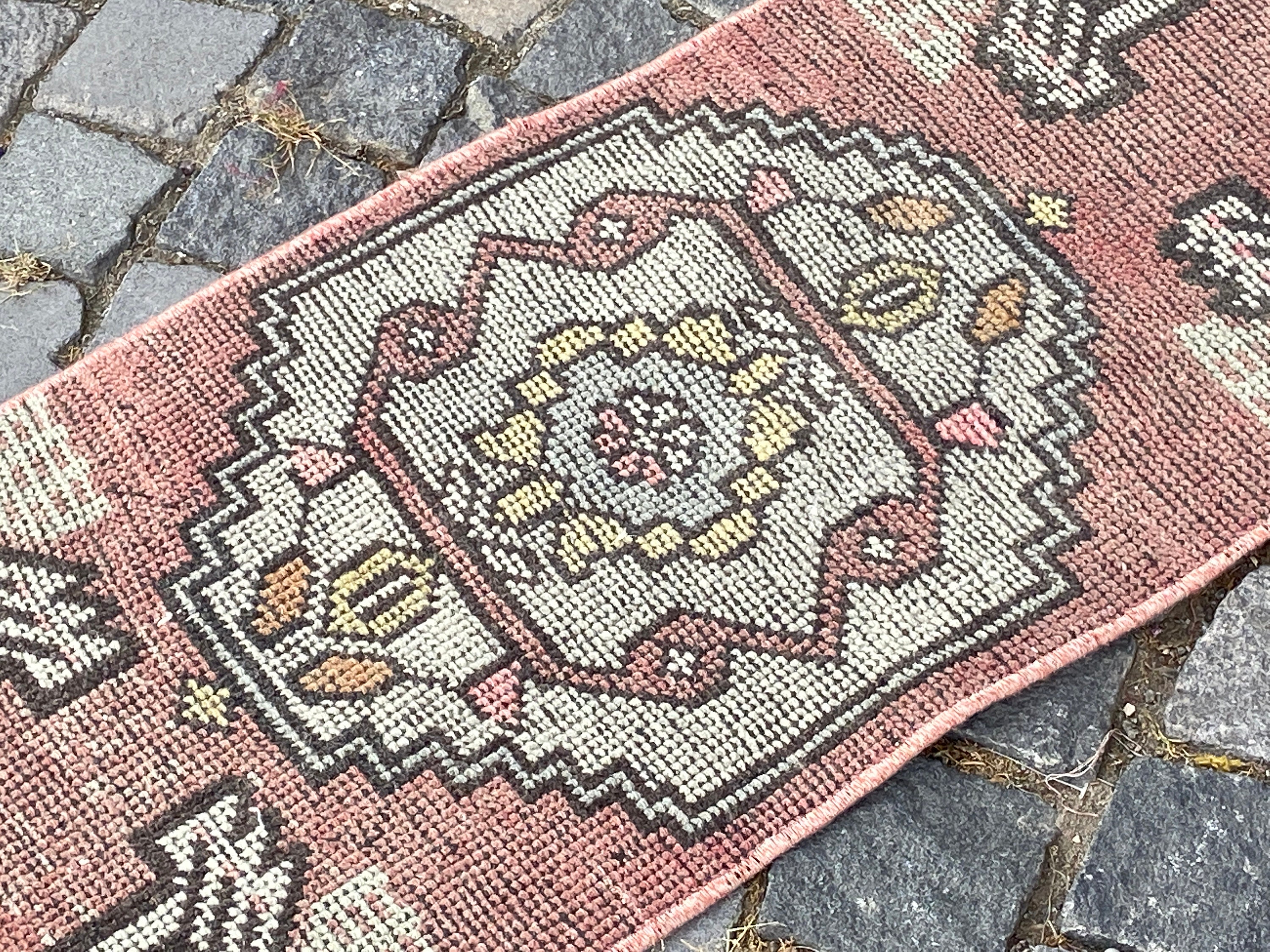 Turkish Rug, Vintage Rug, Small Rug, Home Decor, Wool Rug