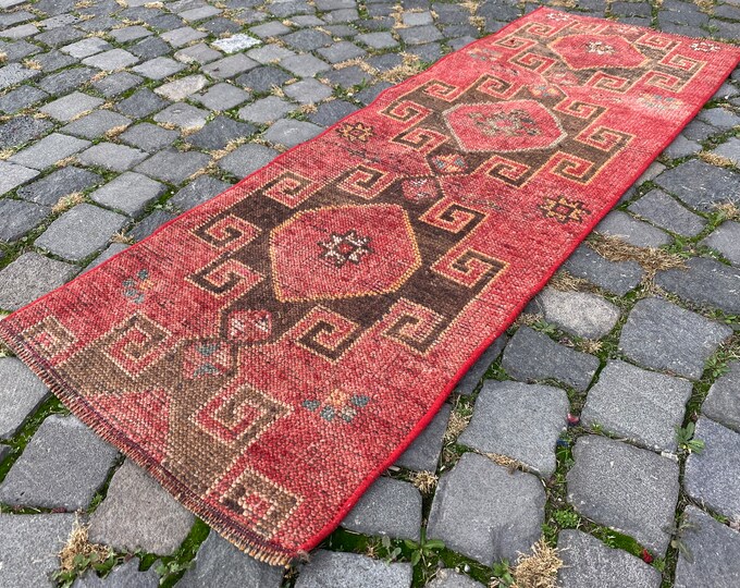 1,6 x 4,7 ft,Runner Rug, Turkish rug, Vintage rug, Hallway rug, Wool rug, Handmade rug, Carpet, Kilim, Home decor 51 x 144 cm