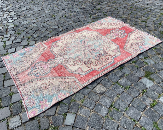 3,4 x 6,4 ft, Area rug, Handmade rug, Wool rug, Bohemian rug, Turkish rug, Vintage rug, Decor rug, Floor rug | 106 x 196 cm
